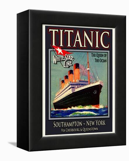 Titanic White Star Line Travel Poster 3-Jack Dow-Framed Premier Image Canvas