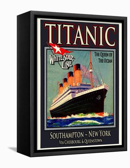 Titanic White Star Line Travel Poster 3-Jack Dow-Framed Premier Image Canvas