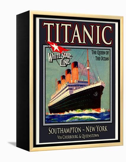 Titanic White Star Line Travel Poster 3-Jack Dow-Framed Premier Image Canvas