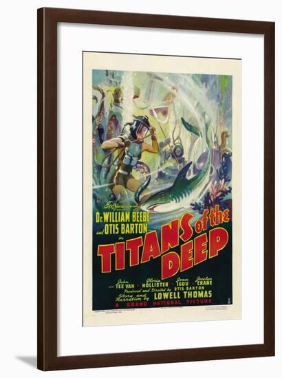 TITANS OF THE DEEP, poster art, 1938-null-Framed Art Print