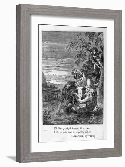 Tithonus, Eos's Lover, Turned into a Grasshopper, 1655-Michel de Marolles-Framed Giclee Print