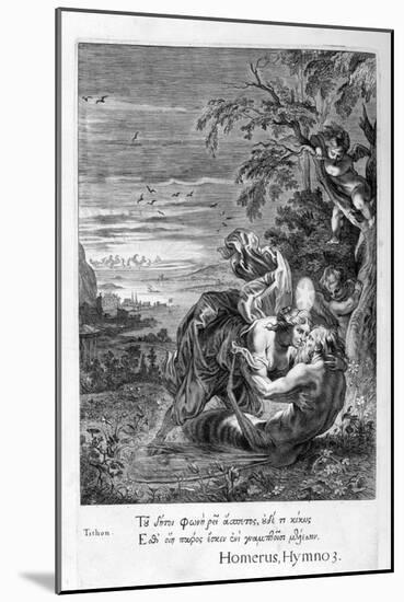 Tithonus, Eos's Lover, Turned into a Grasshopper, 1655-Michel de Marolles-Mounted Giclee Print