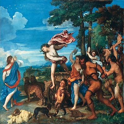 ティツィアーノ、BACCHUS AND ARIADNE、コロタイプ Bacchus and Ariadne, 1523-1525 Premium Giclee Print - Titian