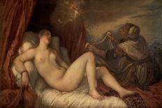 Venus und Amor-Titian (Tiziano Vecellio)-Mounted Giclee Print