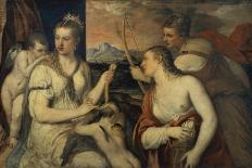 Venus und Amor-Titian (Tiziano Vecellio)-Giclee Print