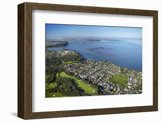 Titirangi Golf Course, Green Bay, and Manukau Harbour, Auckland, North Island, New Zealand-David Wall-Framed Photographic Print