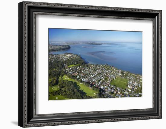 Titirangi Golf Course, Green Bay, and Manukau Harbour, Auckland, North Island, New Zealand-David Wall-Framed Photographic Print