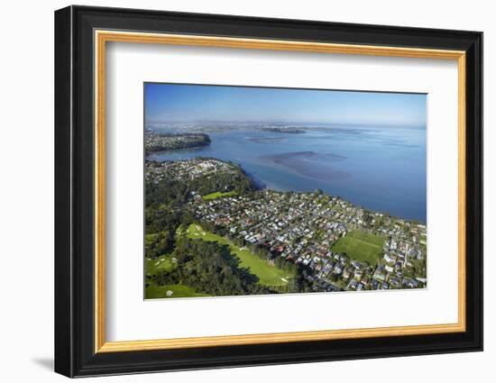 Titirangi Golf Course, Green Bay, and Manukau Harbour, Auckland, North Island, New Zealand-David Wall-Framed Photographic Print