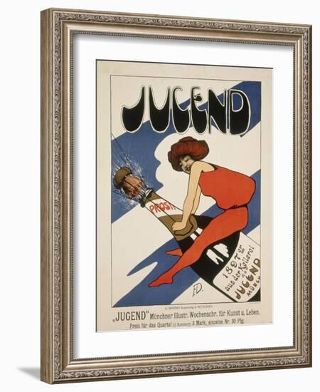 Title of the Magazine Jugend 1897-Plakatkunst-Framed Giclee Print