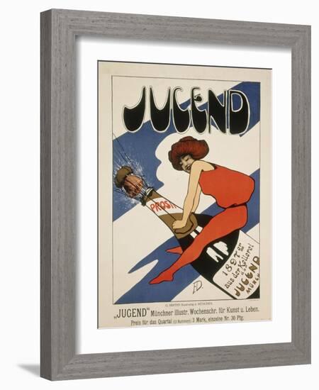 Title of the Magazine Jugend 1897-Plakatkunst-Framed Giclee Print