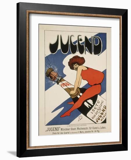 Title of the Magazine Jugend 1897-Plakatkunst-Framed Giclee Print