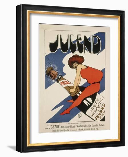 Title of the Magazine Jugend 1897-Plakatkunst-Framed Giclee Print