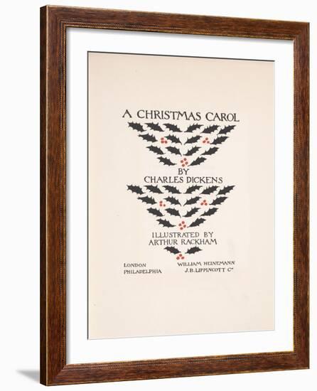 Title Page - a Christmas Carol, 1915-Arthur Rackham-Framed Giclee Print