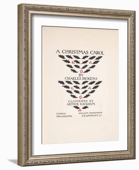 Title Page - a Christmas Carol, 1915-Arthur Rackham-Framed Giclee Print