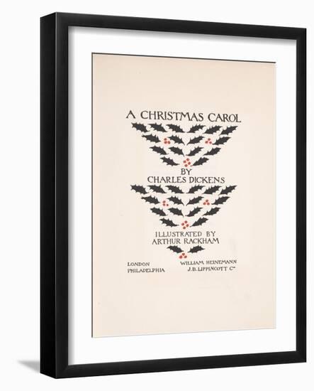 Title Page - a Christmas Carol, 1915-Arthur Rackham-Framed Giclee Print