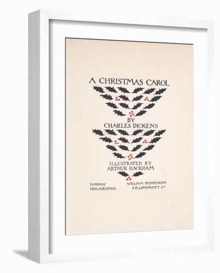 Title Page - a Christmas Carol, 1915-Arthur Rackham-Framed Giclee Print