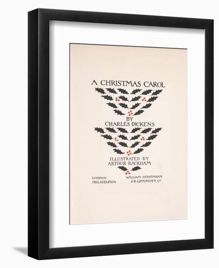 Title Page - a Christmas Carol, 1915-Arthur Rackham-Framed Giclee Print