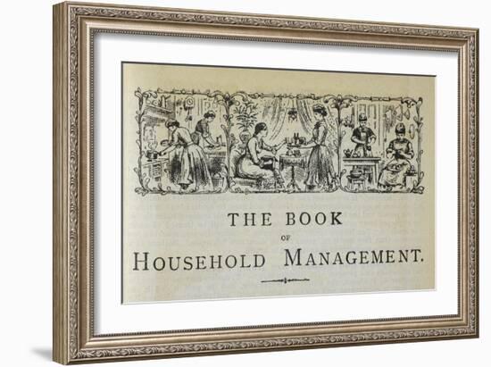 Title Page Depicting Maids at Work-Isabella Beeton-Framed Giclee Print