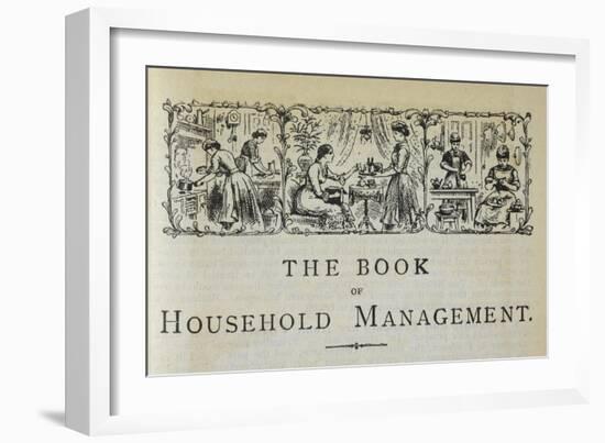 Title Page Depicting Maids at Work-Isabella Beeton-Framed Giclee Print