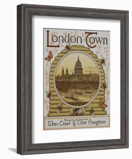 Title Page, Depicting St. Paul's Cathedral. Illustration From London Town'-Thomas Crane-Framed Giclee Print