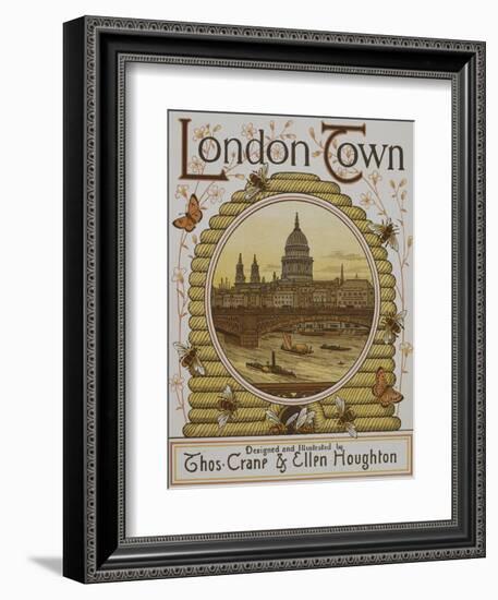 Title Page, Depicting St. Paul's Cathedral. Illustration From London Town'-Thomas Crane-Framed Giclee Print