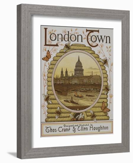 Title Page, Depicting St. Paul's Cathedral. Illustration From London Town'-Thomas Crane-Framed Giclee Print