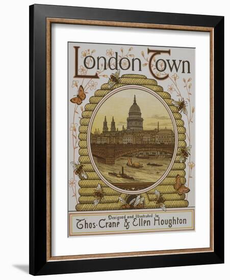 Title Page, Depicting St. Paul's Cathedral. Illustration From London Town'-Thomas Crane-Framed Giclee Print