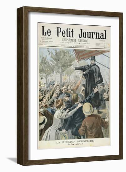 Title Page Depicting the Meeting with Deroulede from the Illustrated Supplement of Le Petit Journal-Fortune Louis Meaulle-Framed Giclee Print