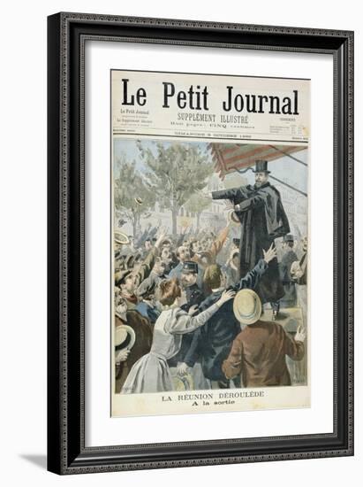 Title Page Depicting the Meeting with Deroulede from the Illustrated Supplement of Le Petit Journal-Fortune Louis Meaulle-Framed Giclee Print