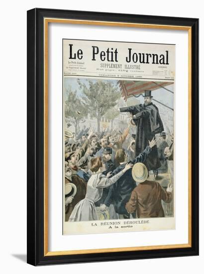 Title Page Depicting the Meeting with Deroulede from the Illustrated Supplement of Le Petit Journal-Fortune Louis Meaulle-Framed Giclee Print