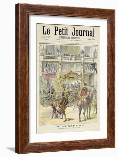 Title Page Depicting the Mid-Lent Parade in Front of the Petit Journal Offices from the Illustrated-Henri Meyer-Framed Giclee Print