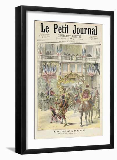 Title Page Depicting the Mid-Lent Parade in Front of the Petit Journal Offices from the Illustrated-Henri Meyer-Framed Giclee Print