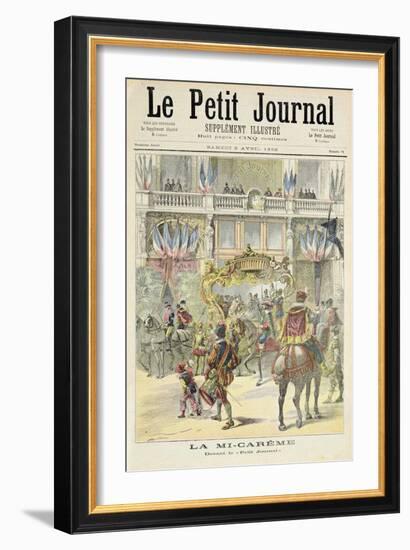 Title Page Depicting the Mid-Lent Parade in Front of the Petit Journal Offices from the Illustrated-Henri Meyer-Framed Giclee Print