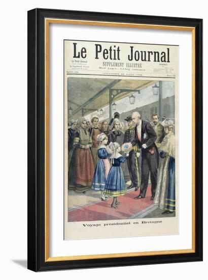 Title Page Depicting the Presidential Trip of Felix Faure to Britain from the Illustrated Supplemen-Fortune Louis Meaulle-Framed Giclee Print