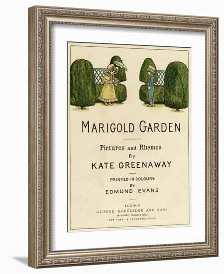 Title Page Design, Marigold Garden-Kate Greenaway-Framed Art Print