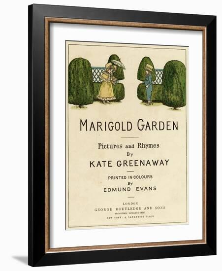 Title Page Design, Marigold Garden-Kate Greenaway-Framed Art Print