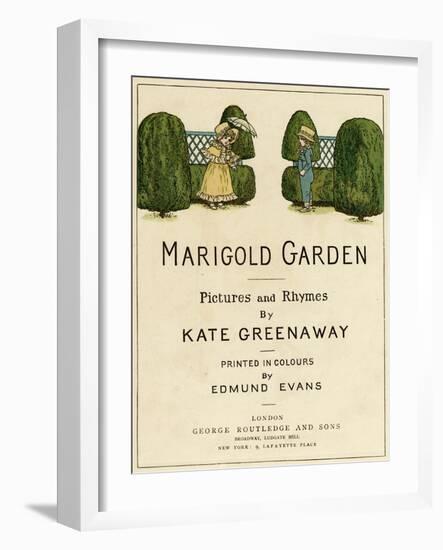 Title Page Design, Marigold Garden-Kate Greenaway-Framed Art Print