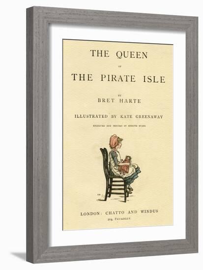 Title Page Design, the Queen of the Pirate Isle-Kate Greenaway-Framed Art Print