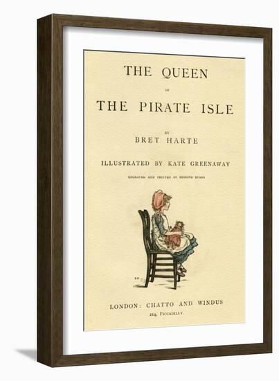 Title Page Design, the Queen of the Pirate Isle-Kate Greenaway-Framed Art Print