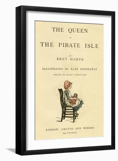 Title Page Design, the Queen of the Pirate Isle-Kate Greenaway-Framed Art Print