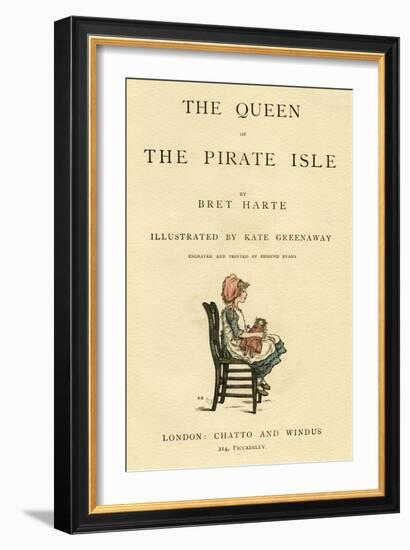 Title Page Design, the Queen of the Pirate Isle-Kate Greenaway-Framed Art Print