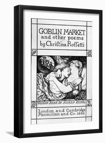 Title Page for 'Goblin Market and Other Poems' by Christina Rossetti, Published 1862 (Engraving)-Dante Gabriel Charles Rossetti-Framed Giclee Print