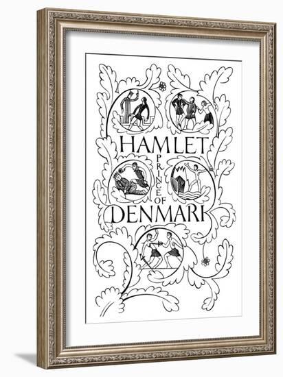 Title Page for Hamlet, 1932-Eric Gill-Framed Giclee Print