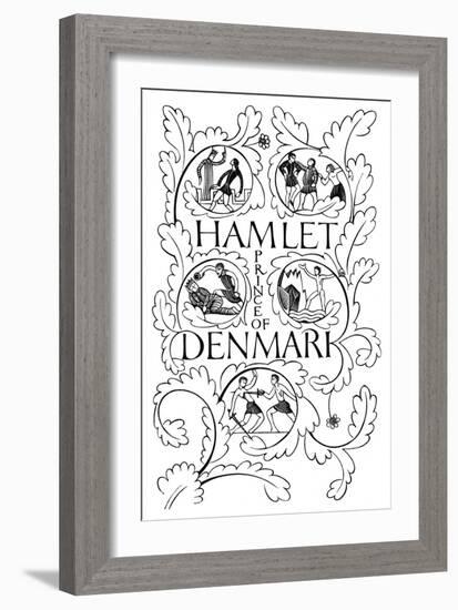 Title Page for Hamlet, 1932-Eric Gill-Framed Giclee Print
