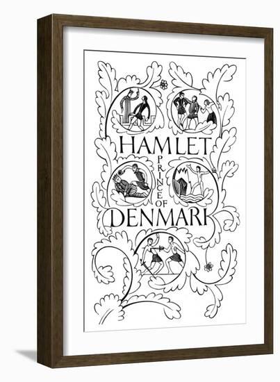 Title Page for Hamlet, 1932-Eric Gill-Framed Giclee Print