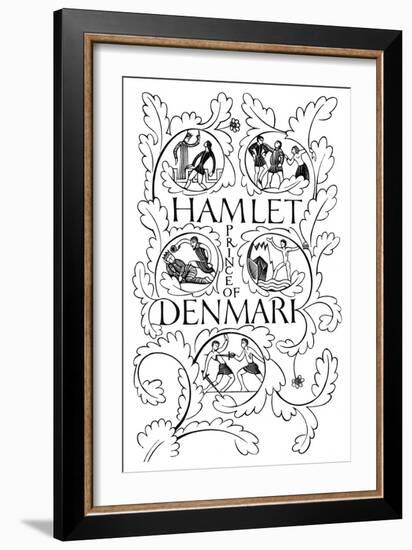 Title Page for Hamlet, 1932-Eric Gill-Framed Giclee Print