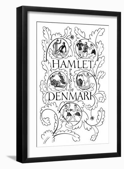 Title Page for Hamlet, 1932-Eric Gill-Framed Giclee Print