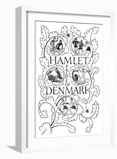 Title Page for Hamlet, 1932-Eric Gill-Framed Giclee Print