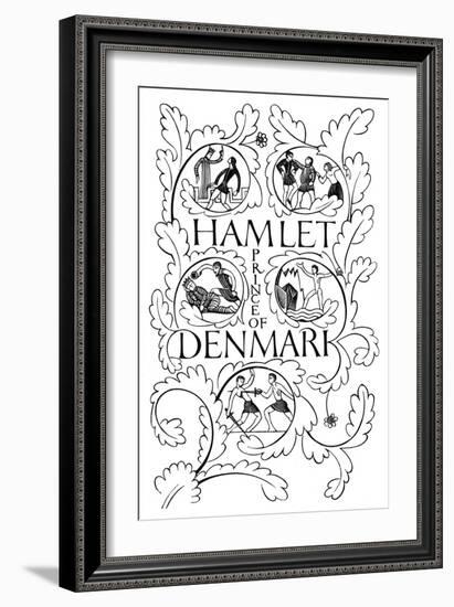 Title Page for Hamlet, 1932-Eric Gill-Framed Giclee Print