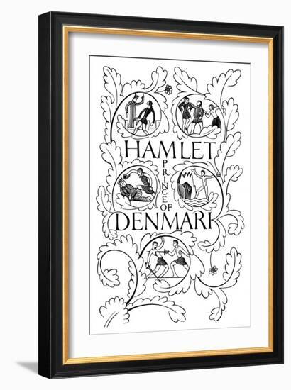 Title Page for Hamlet, 1932-Eric Gill-Framed Giclee Print